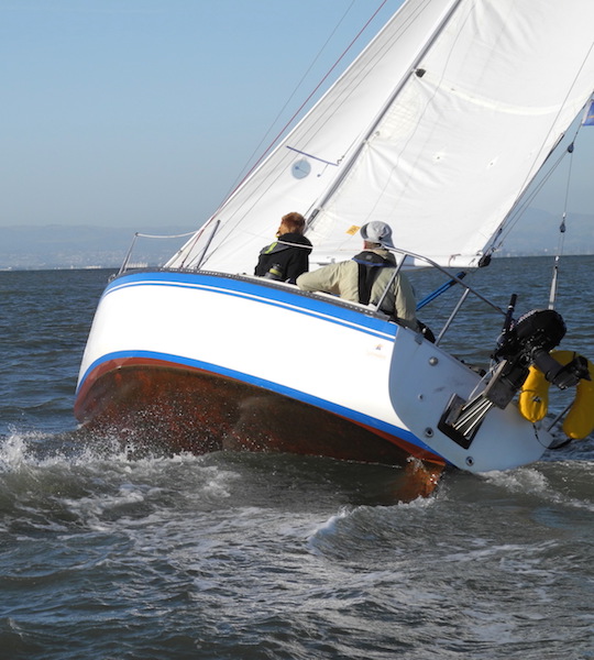 sailboat heeling angle
